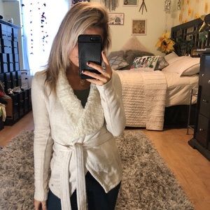 Armani Exchange Cream Cardigan Size Small